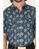 Image #3 - Cody James Men's Showcase Paisley Print Pearl Snap Western Shirt, Navy, hi-res