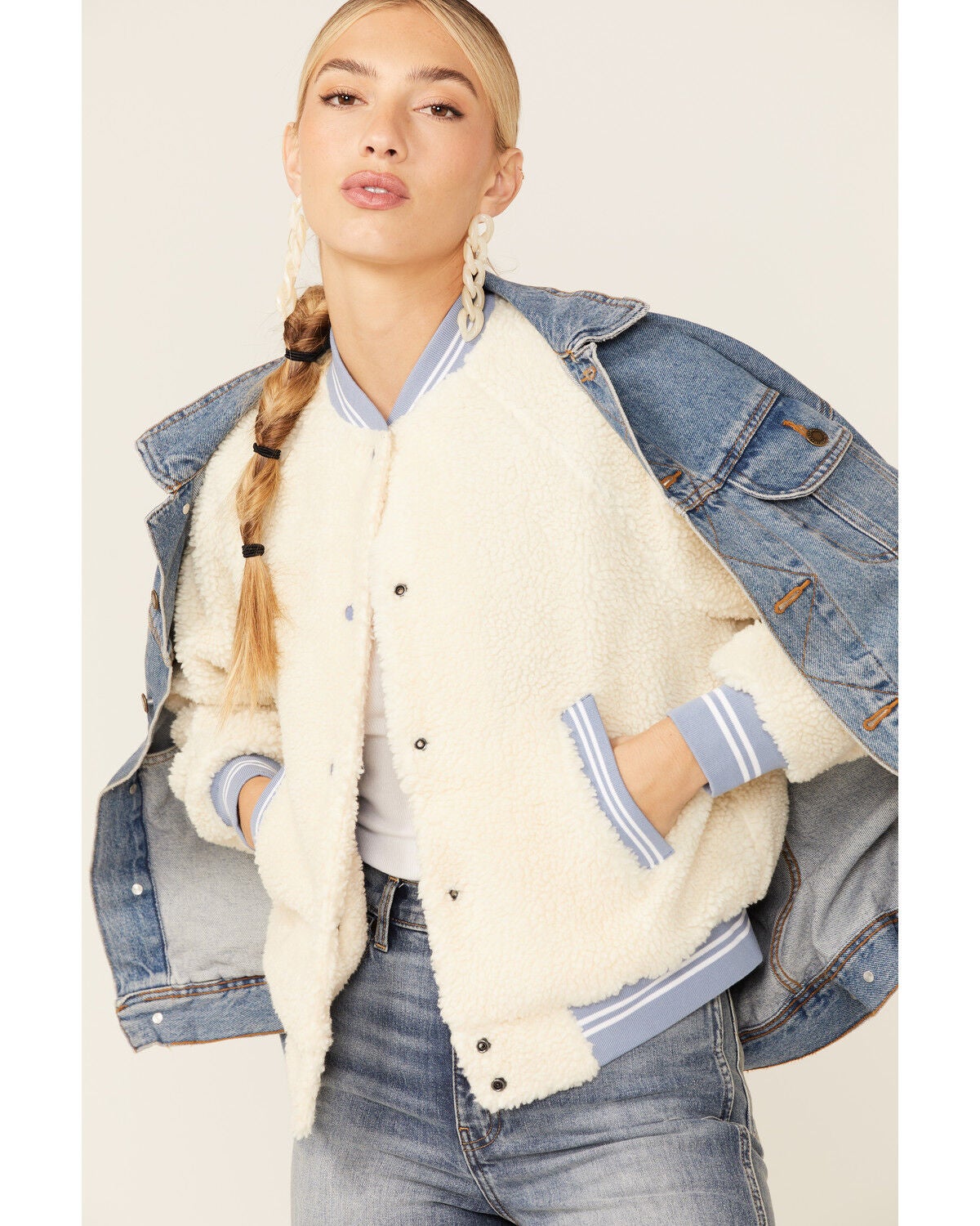 sherpa bomber jacket