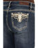 Image #2 - Rock & Roll Denim Women's Medium Wash Mid Rise Steer Head Bootcut Stretch Denim Jeans, Medium Wash, hi-res
