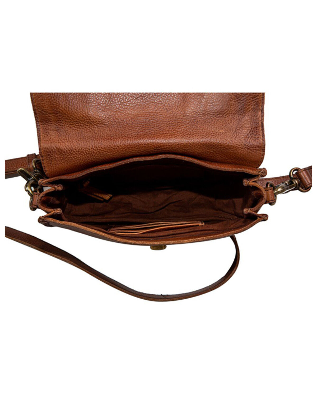 Image #3 - Myra Bag Women's Lobeth Accent Leather And Hairon Crossbody Bag, Brown, hi-res