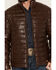 Image #3 - Panhandle Slim Men's Faux Leather Puffer Jacket, Chocolate, hi-res