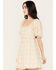 Image #2 - En Creme Women's Gingham and Dot Print Short Sleeve Mini Dress, Sand, hi-res