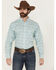Image #1 - Ariat Men's Jerome Paisley Print Long Sleeve Button-Down Western Shirt, Teal, hi-res