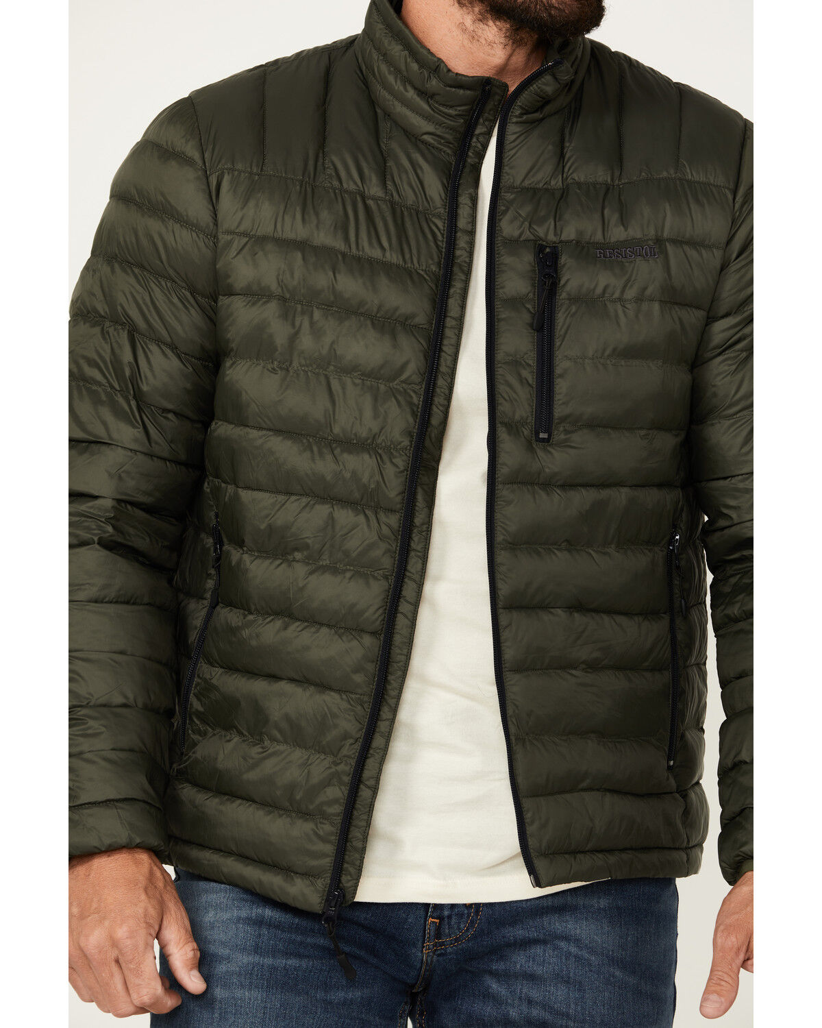 Image #3 - Resistol Men's Cold Bloq Puffer Jacket, Olive, hi-res