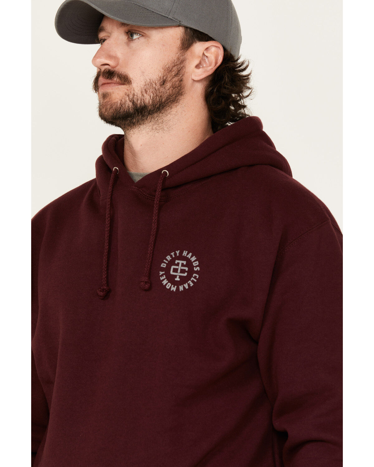 Image #3 - Troll Co Men's Twisting Wrenches Hooded Sweatshirt, Maroon, hi-res