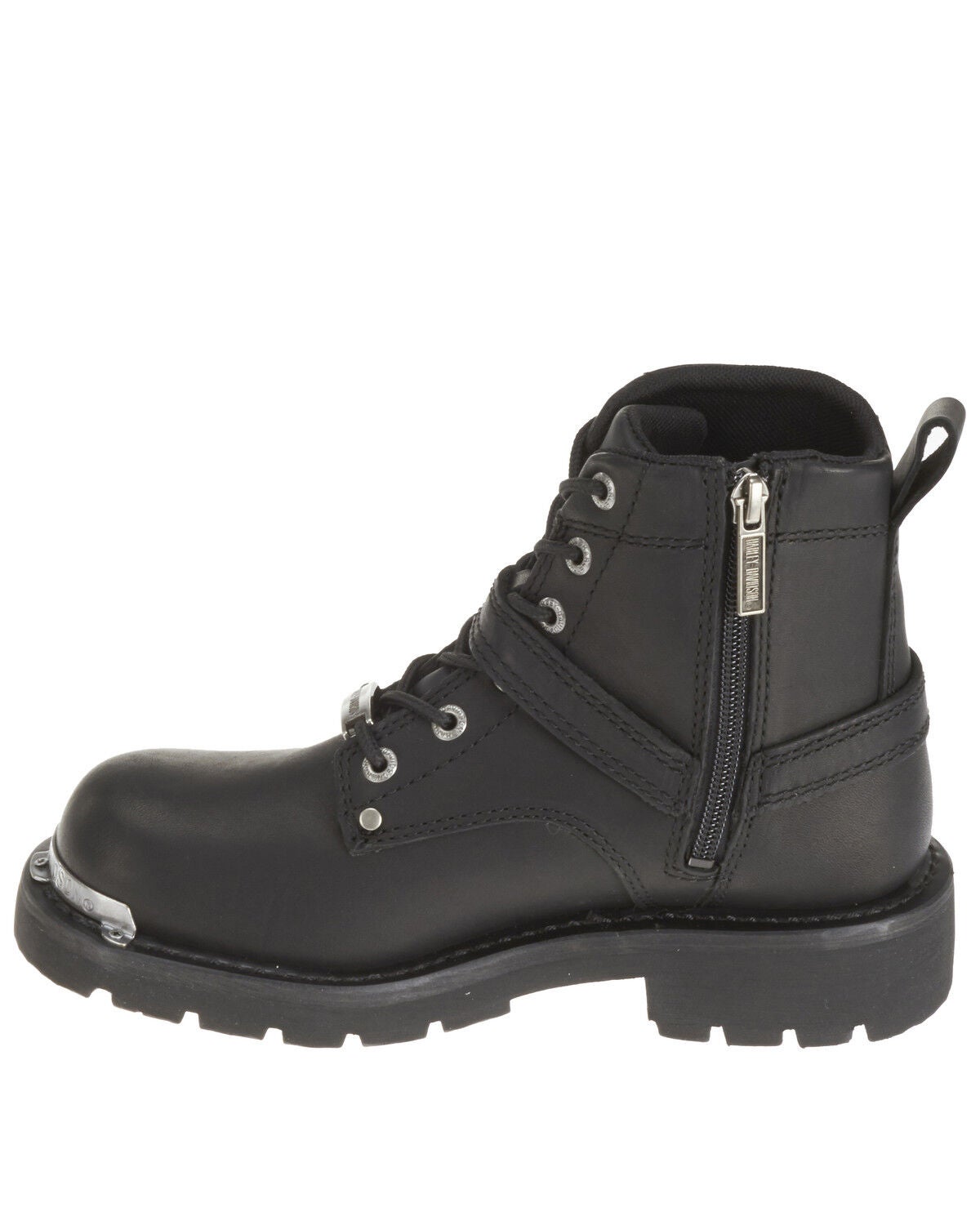 Image #3 - Harley Davidson Women's Becky Moto Boots - Round Toe, Black, hi-res
