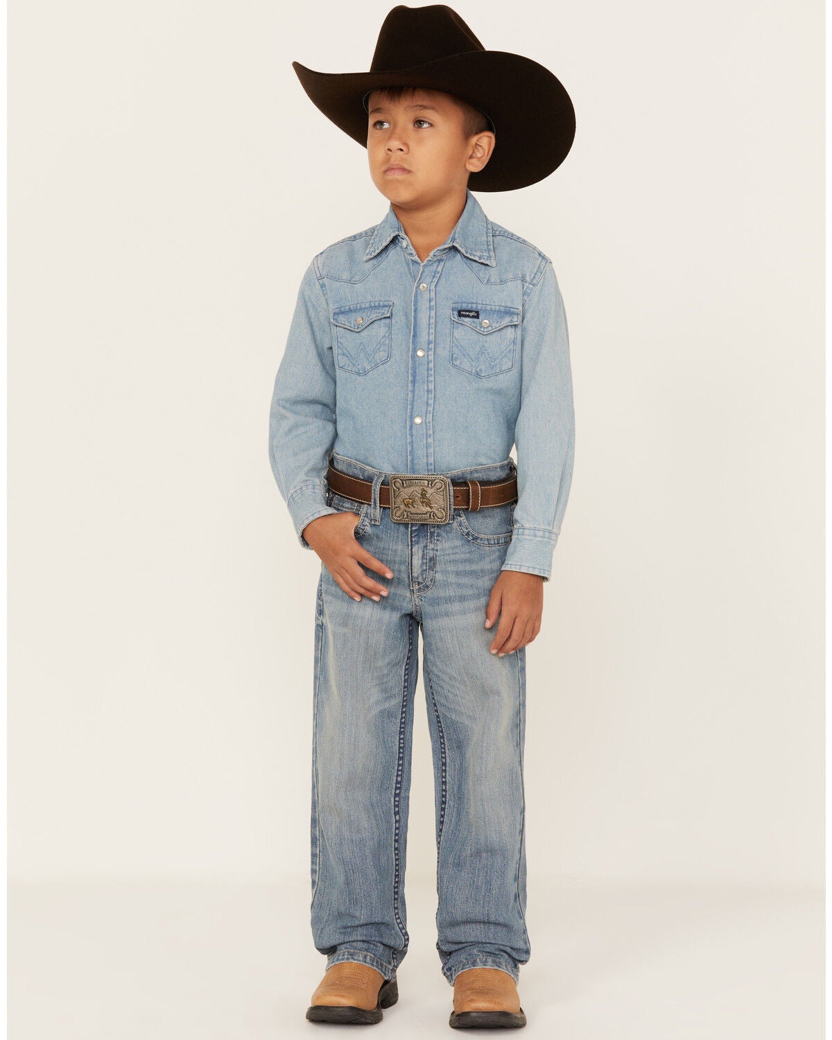 Cody James Boys' Hamshackle Light Wash Relaxed Boot Denim Jeans - Sizes 8-20, Light Wash, hi-res
