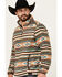 Image #2 - Rock & Roll Denim Men's Southwestern Striped Berber 1/4 Zip Pullover, Multi, hi-res