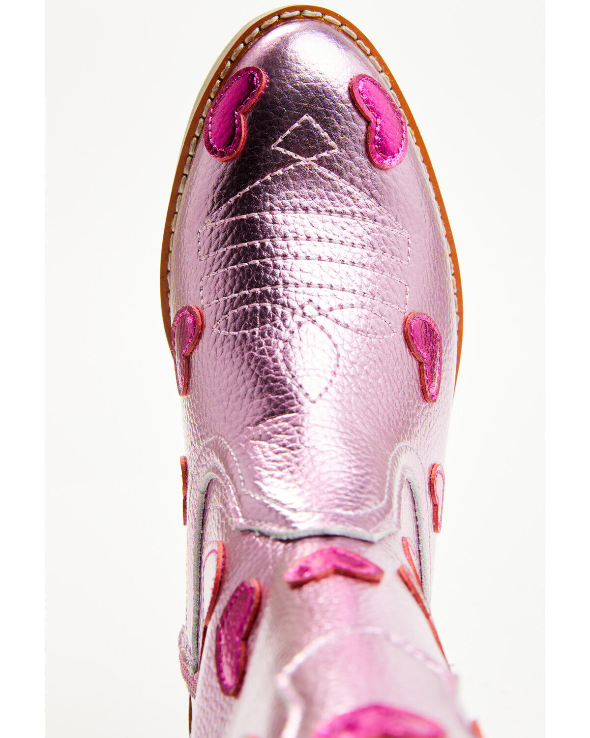 Image #6 - Wild + Rae Toddler Girls' Lovestruck Western Boots - Round Toe, Pink, hi-res