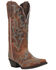 Image #1 - Laredo Women's Adrian Wide Calf Western Boots - Snip Toe, Tan, hi-res