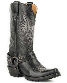 Roper Men's Dado Western Boots - Snip Toe, Black, hi-res