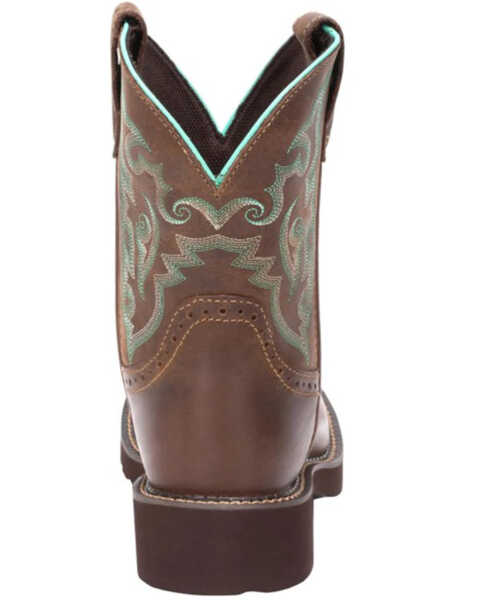 Image #5 - Justin Women's Gemma Brown Western Boots - Round Toe, Dark Brown, hi-res