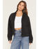 Image #1 - 7 For All Mankind Women's Thunderstorm Twisted Crystal Denim Jacket, Black, hi-res