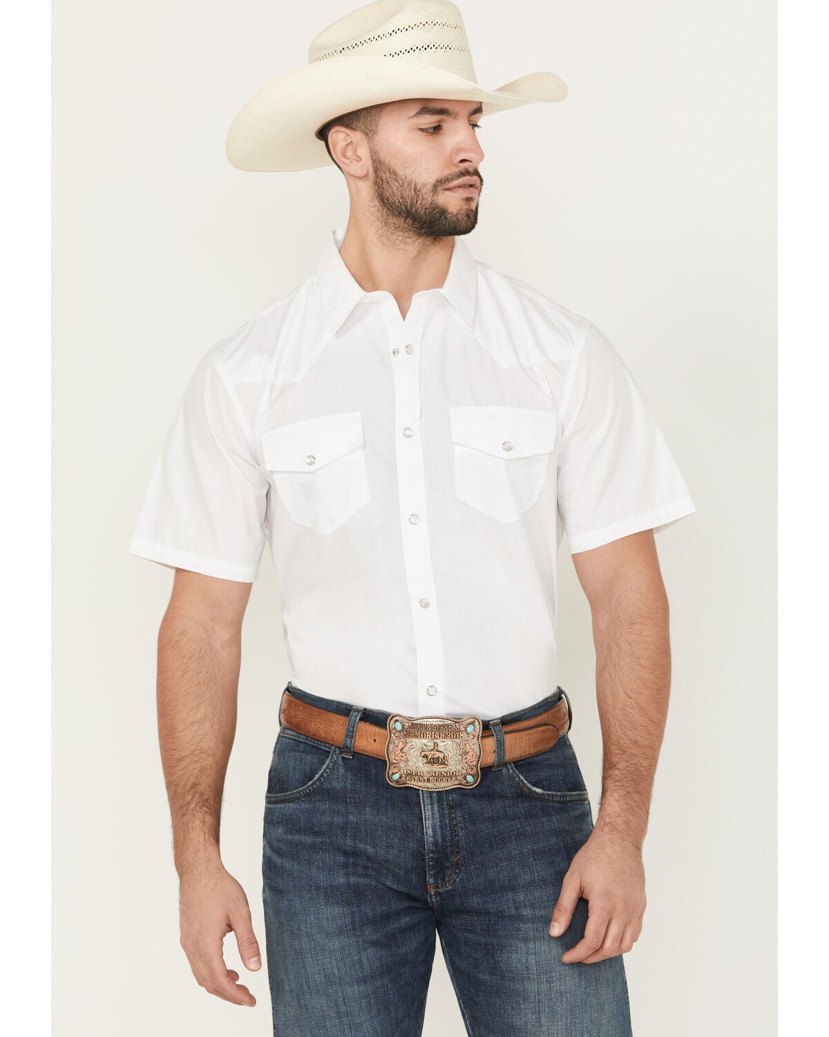 Gibson Men's White Water Short Sleeve Shirt - Tall, White, hi-res