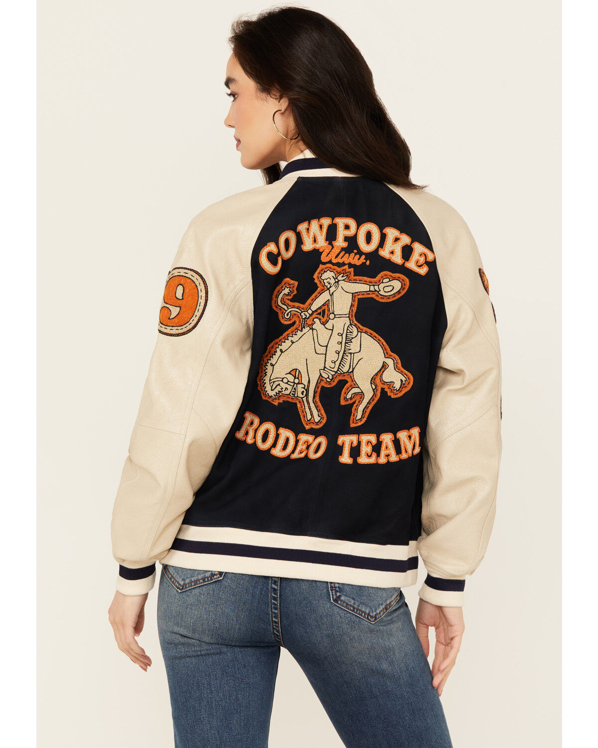 Image #4 - Double D Ranch Women's Cowboy Letterman Jacket, , hi-res