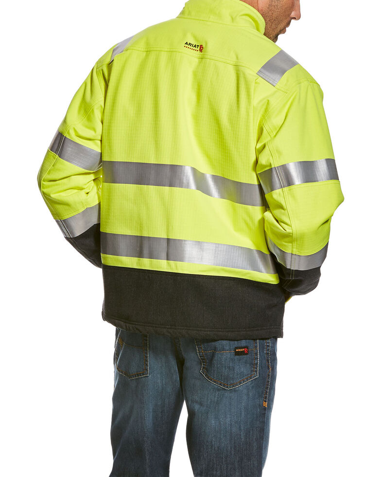 Ariat Men's Yellow FR HI-VIS Waterproof Jacket - Big, Yellow, hi-res