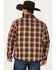Image #4 - Justin Men's Jackson Plaid Print Snap Shacket, Rust Copper, hi-res