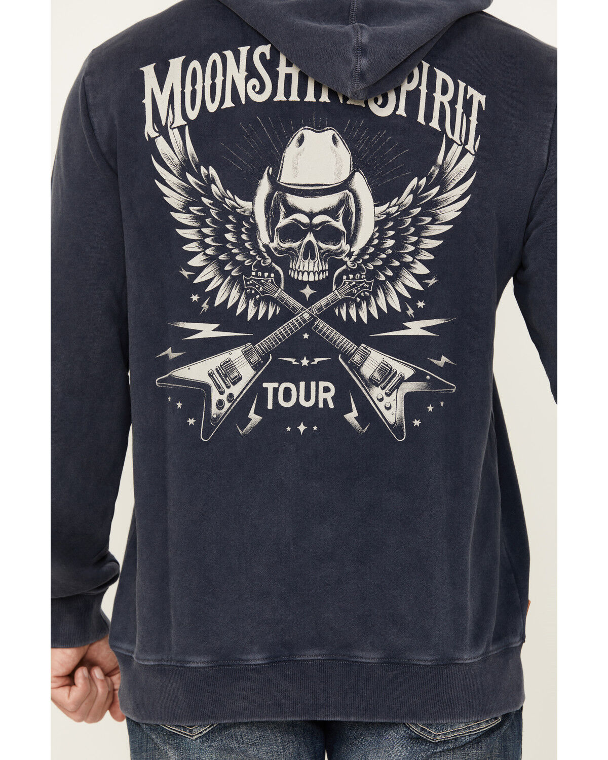 Image #4 - Moonshine Spirit Men's Washed Away Hooded Sweatshirt, Blue, hi-res