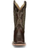 Image #4 - Justin Men's Lyle Umber Western Boots - Broad Square Toe, Dark Brown, hi-res