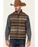 Image #2 - Powder River Outfitters Heather Brown Serape Stripe Zip-Front Wool Vest, Brown, hi-res