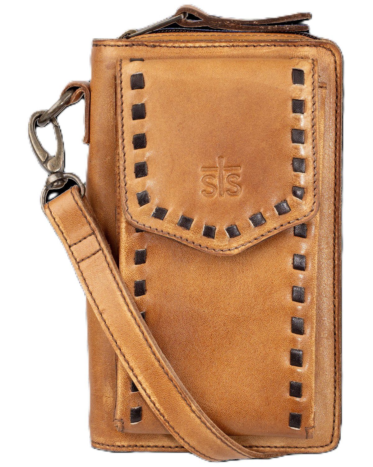 Image #7 - STS Ranchwear by Carroll Women's Bandera Quickdraw Crossbody Wallet, Caramel, hi-res