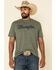 Wrangler Men's Sage Cursive Logo Graphic Short Sleeve T-Shirt , Green, hi-res