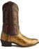 Laredo Python Print Cowboy Boots - Pointed Toe, Brown, hi-res