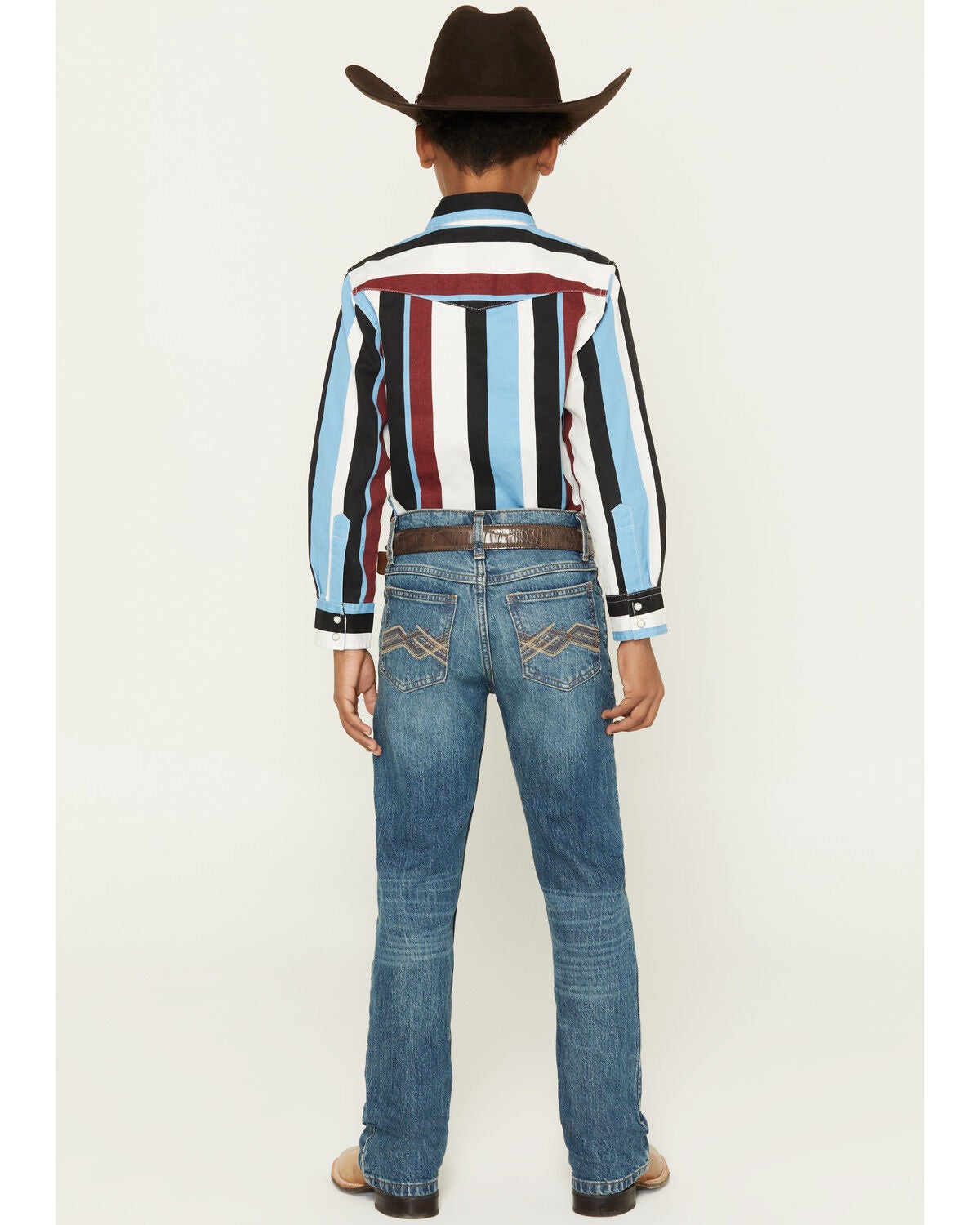 Image #3 - Wrangler 20X Boys' Medium Wash Montana Bootcut Stretch Denim Jeans, Medium Wash, hi-res