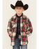 Image #1 - Fornia Boys' Winter Tartan Shirt Jacket, Red, hi-res