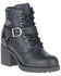 Image #1 - Harley Davidson Women's Howell Harness Lace-Up Waterproof Leather Moto Boots - Round Toe, Black, hi-res