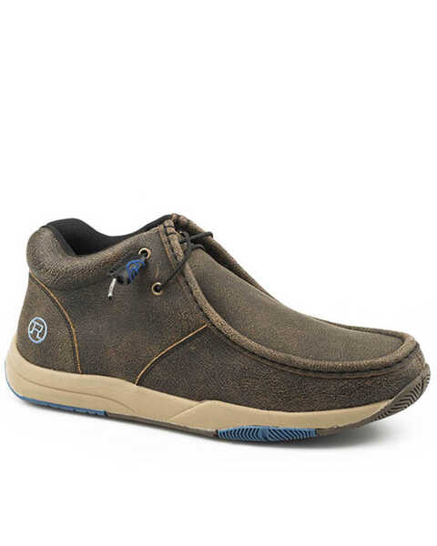 Image #1 - Roper Men's Clearcut Slip-On Shoes - Moc Toe, Brown, hi-res