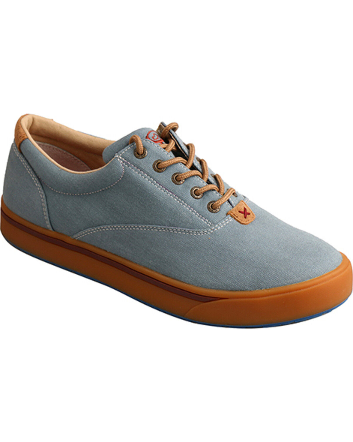 blue canvas shoes