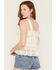 Image #4 - Miss Me Women's Sleeveless Lace Ruffle Top, Cream, hi-res