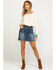 Stetson Women's Star Denim Skirt, Blue, hi-res
