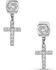 Montana Silversmiths Women's Star Lights Faith Cross Earrings, Silver, hi-res