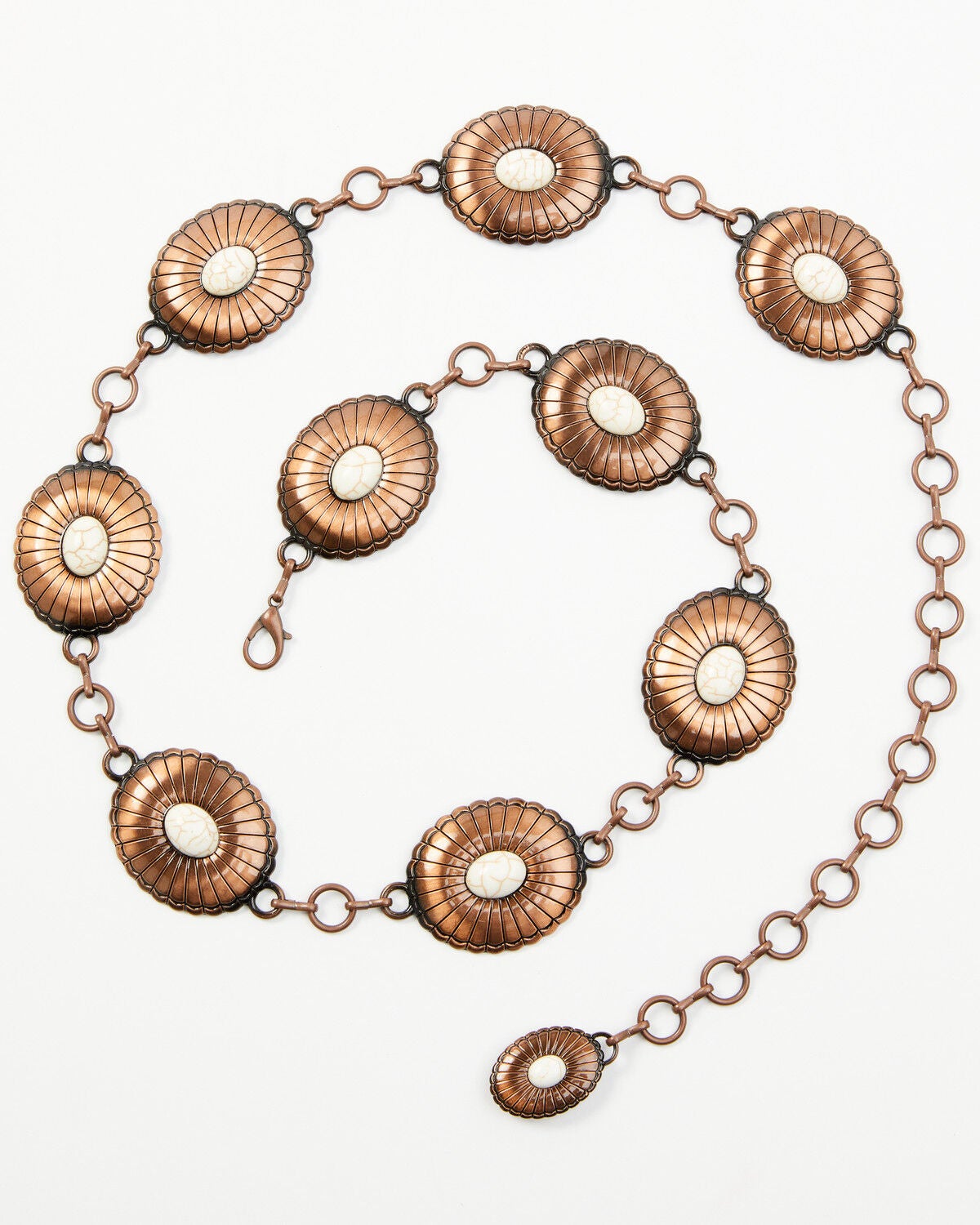 Shyanne Women's Howlite Concho Link Belt, Sage, hi-res