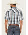 Image #4 - Cowboy Hardware Men's Plaid Print Short Sleeve Snap Western Shirt, White, hi-res