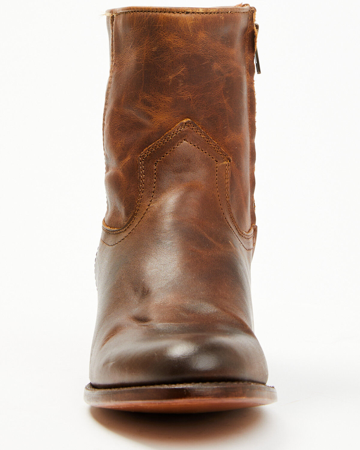 Image #4 - Moonshine Spirit Men's Pancho 8" Zipper Western Boot - Round Toe, Brown, hi-res