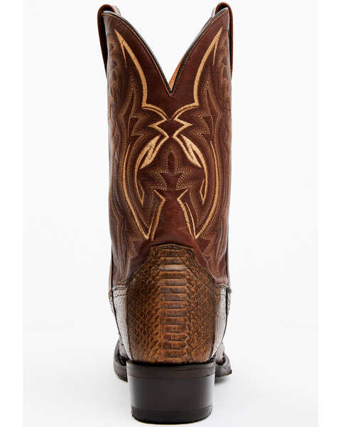 Image #5 - Dan Post Men's Exotic Water Snake Western Boots - Square toe , Chocolate, hi-res