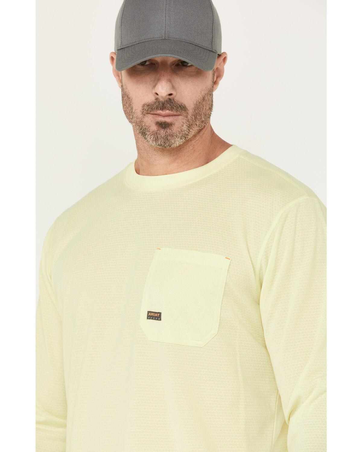 Image #2 - Ariat Men's Rebar Heat Fighter Long Sleeve Work Shirt - Tall, Light Green, hi-res
