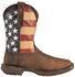 Durango Men's Rebel American Flag Western Boots - Broad Square Toe, Brown, hi-res