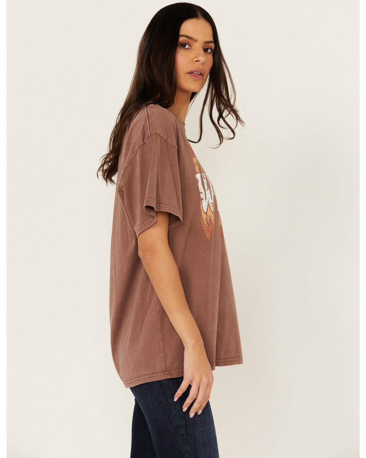 Image #2 - Rock & Roll Denim Women's Whiskey Rhinestone Short Sleeve Graphic Tee, Brown, hi-res