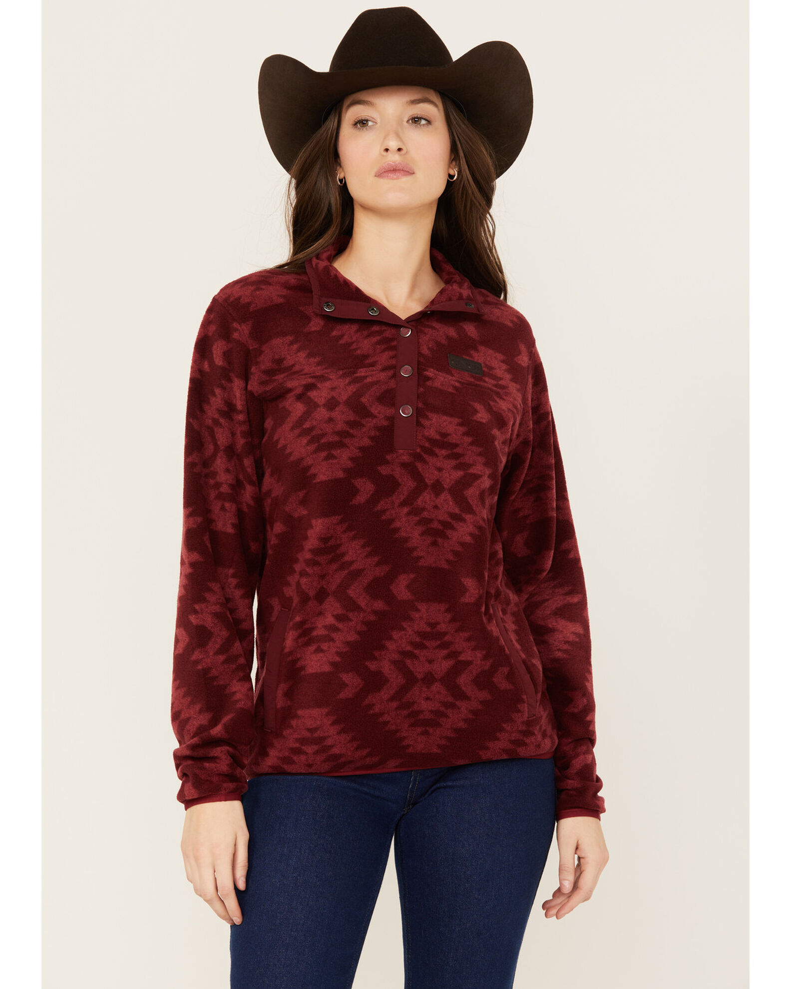 Polar fleece pullover women's clearance