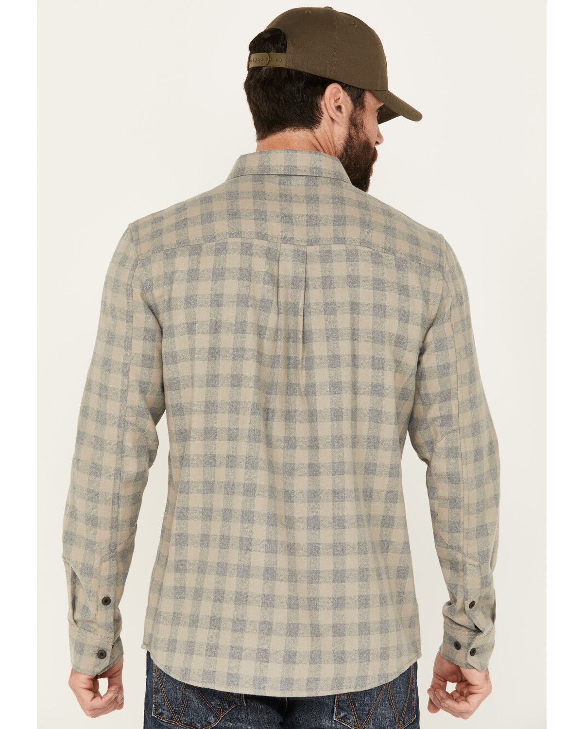 Image #4 - Brothers and Sons Men's Briscoe Everyday Plaid Print Long Sleeve Button Down Flannel Shirt, Steel, hi-res