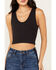 Image #3 - By Together Women's Seamless V Neck Tank Top, Black, hi-res