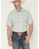Image #1 - Wrangler Retro Men's Plaid Print Short Sleeve Snap Western Shirt, Tan, hi-res