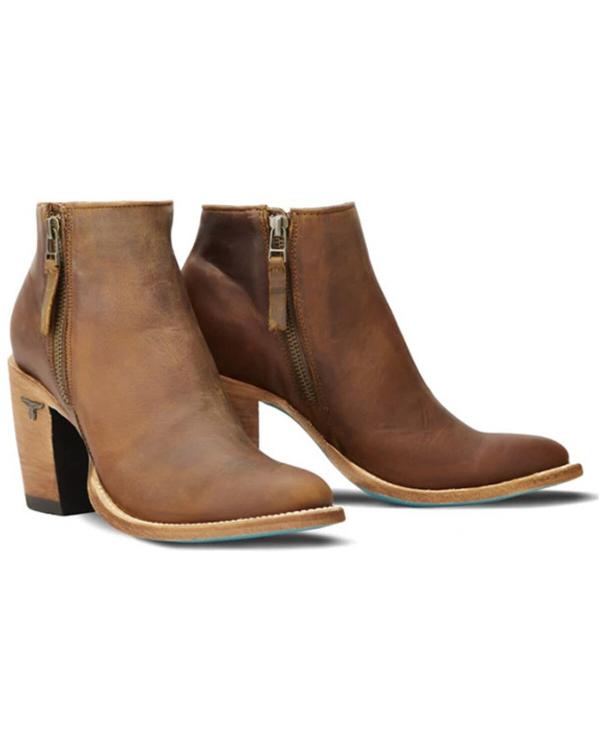 Image #1 - Lane Women's Charlie Booties - Round Toe, Caramel, hi-res