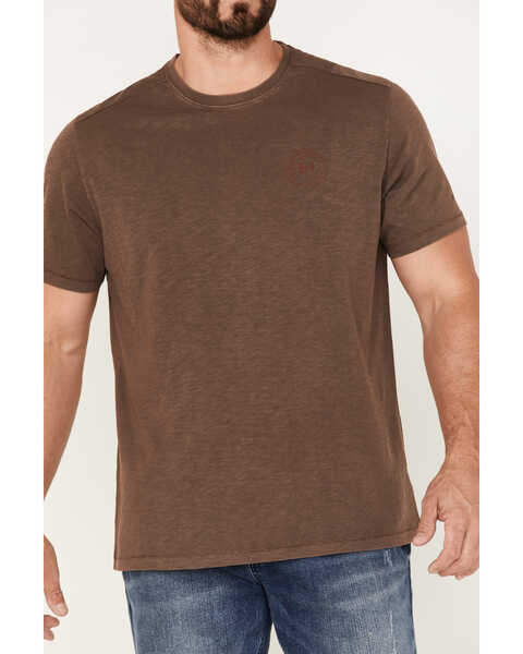 Image #3 - Brothers and Sons Men's Wood Logo Graphic T-Shirt , Brown, hi-res