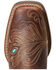 Image #4 - Ariat Girls' Bright Eyes II Hat Leather Boot - Broad Square Toe, Brown, hi-res