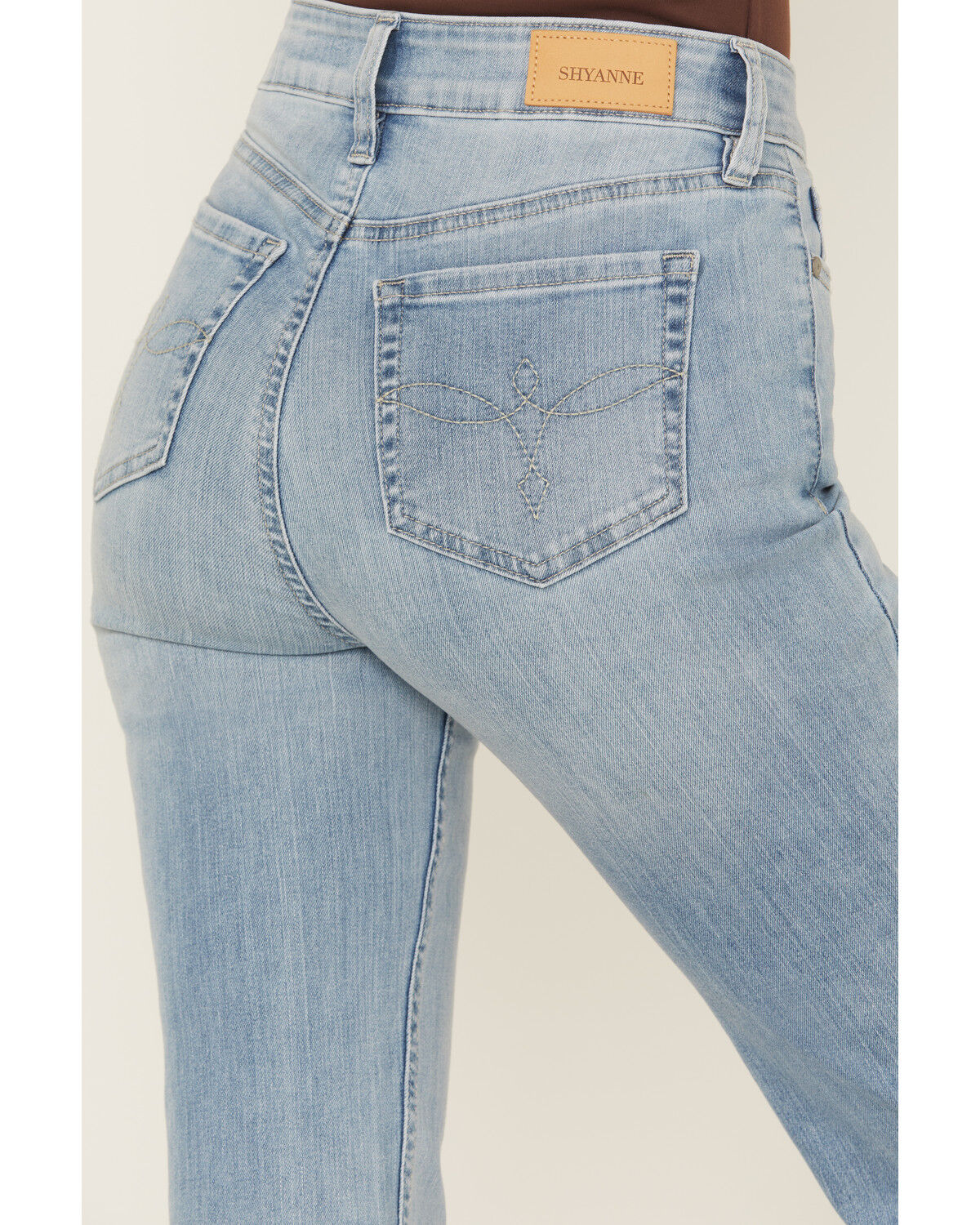 Image #4 - Shyanne Women's Sargents Light Wash Joni High Rise Bootcut Super Stretch Denim Jeans, Light Wash, hi-res